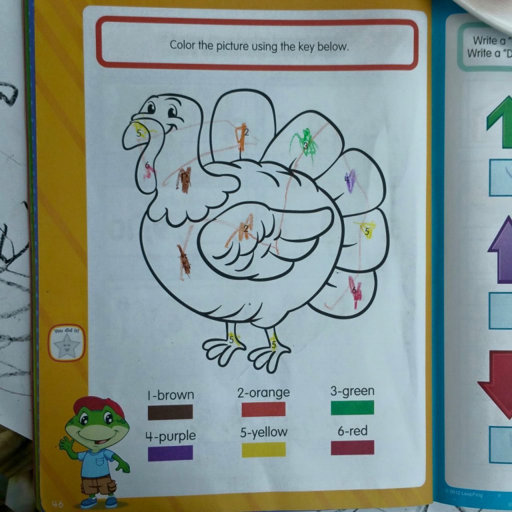 the colouring page in question