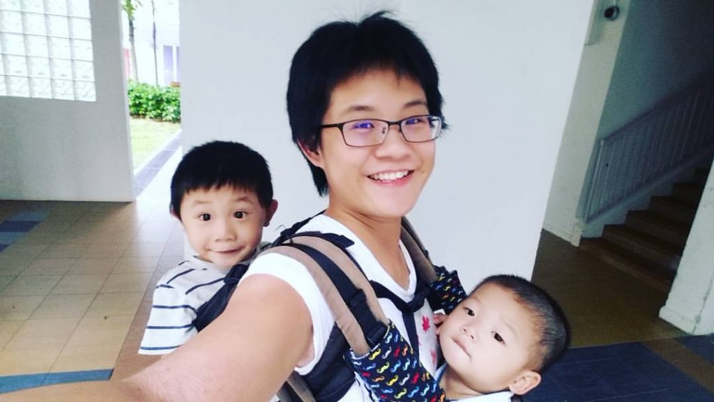 tandem wearing the kids